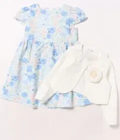 キャサリンコテージ・ワンピース&ボレロ&コサージュ3点セット　130サイズ