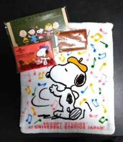 【スヌーピー】日本生命 巾着　カレンダー　カードミラー　ティッシュ　ノベルティ