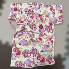 花柄動物柄甚平 90cm