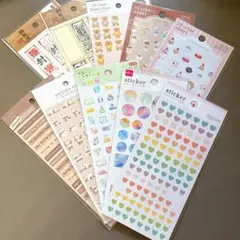 シール 10点 まとめ売り ステッカー 手帳 日記 コラージュ 素材