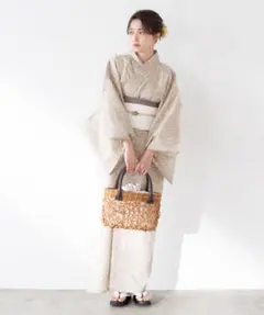 花柄ベージュ浴衣