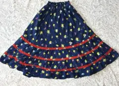 ODEO CROWNSロデオクラウンズ ロングスカート 花柄 ヴィンテージ風