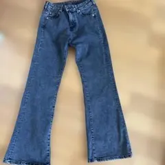 フレアデニム　グレー　デニム
