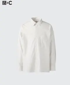 UNIQLO C ブロードオーバーサイズシャツ ストライプ オフホワイトL