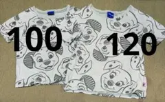 2着 ディズニー 半袖Tシャツ サイズ100 120 おそろいのサムネイル