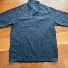 L 3 TEATORA ポロシャツ ネイビー ナイロンストレッチ ポロシャツ【CAPSULESNAP POLO SHIRT DR
