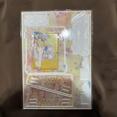 蜘蛛ですが 10周年記念くじ おまけ賞 アクリルホルダー スクエア缶バッジ 白織