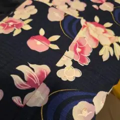 みけ様専用✨子供浴衣、紺色×花柄