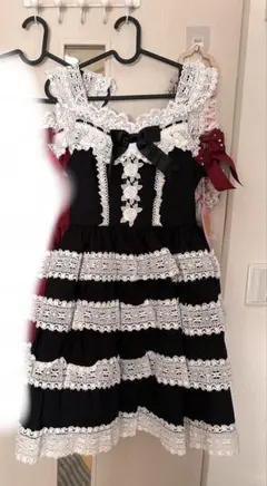 Mille໒꒱様 エリザベスワンピース 黒×黒 Mille໒꒱様 エリザベスワンピース 黒×黒 Mille໒꒱様 エリザベス