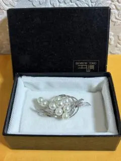 アコヤパール　華やか　艶やか　ブローチ　シルバー刻印