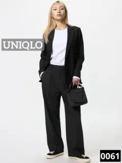 ヒ*ロ様 0061 ✨️美品✨️ UNIQLO タックワイドパンツ ブラック