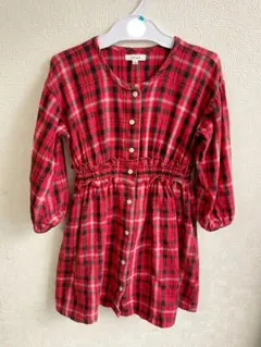 チェック柄シャツワンピース　セラフ　110