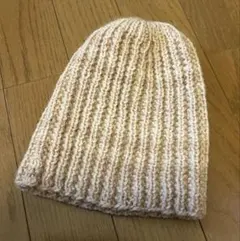 手編み　ニット帽子　③