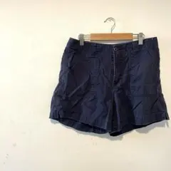 ネイビー ショートパンツ 前ポケット2つ