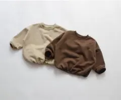 新品　裏起毛スウェット　トレーナー　秋冬　女の子　男の子　春　無地　ナチュラル