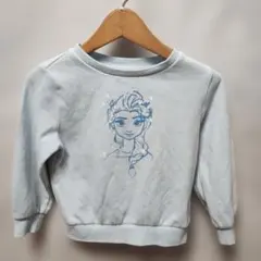 Disney アナと雪の女王エルサ子供服キッズ水色トレーナー 5T(100)