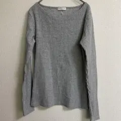 earth music&ecology リブ ボートネック長袖プルオーバー