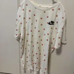 NIKE スマイル柄 総柄 半袖 Tシャツ ホワイト