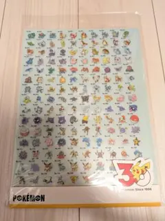 3COINS ポケモン 30周年 クリアファイル 3枚セット