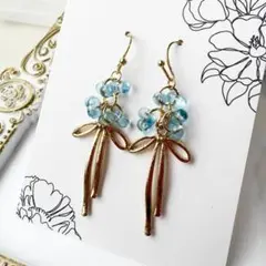 ฅ❤️ ねこ 猫 レジン さくらんぼ 花 りぼん ピアス イヤリング