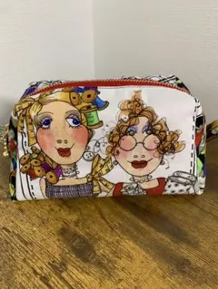 ロラライハリス　sew sewパネル生地使用ふわっと可愛いポーチ