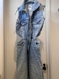 ZARA デニムオーバーオール