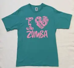 ZUMBS「I LOVE ZUMBA 」ターコイズ Tシャツ