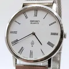 稼働/新品電池/75年製 セイコー シャリオ ローマン ホワイト文字盤