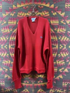 IZOD LACOSTE 70s-80s USA製 Vネックニット　アイゾッド