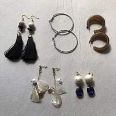 大ぶりピアス5個セットまとめ売り