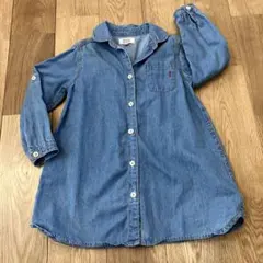 【美品】キッズ　デニムシャツ　110cm