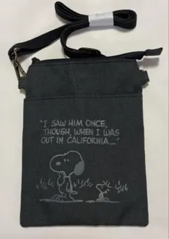 スヌーピー サコッシュ ダークグレー 新品•未使用品