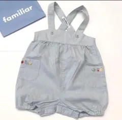 familiar ライトブルー ロンパース