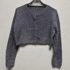 ラメシャギーニットショート丈カーディガン[an1634]