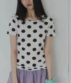 FEKETE ドットTシャツ