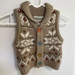BEAMS ノルディック柄ニットベスト