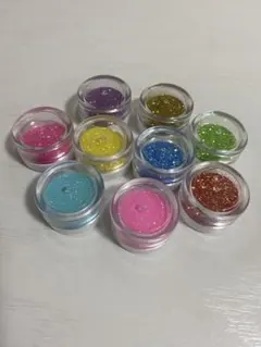 ネイル用品　ラメパウダー　9個セット　ラメグリッター　パーツ　ネイル　セルフ