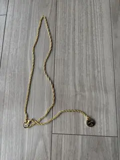 LB-03 ゴールド チェーンネックレス コイン型チャーム