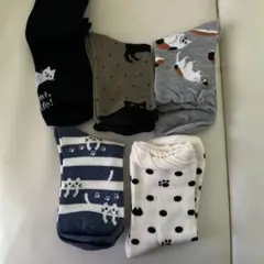 猫柄ソックスセット 足組 22-25cm