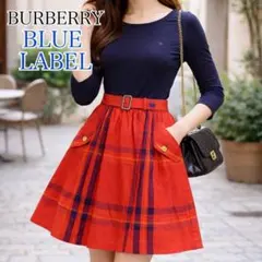 【美品】BURBERRY BLUE LABEL ワンピース ノバチェック ベルト