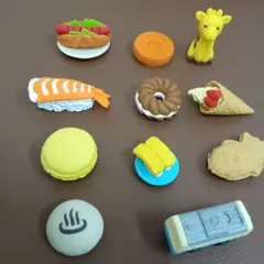 食べ物・動物デザイン消しゴム11個セット