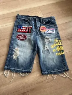 Y2K ワッペン ダメージ加工 デニムSECTION OF YOUR LIFE