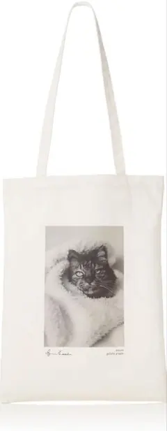 ジェラートピケ　転写トートバッグ　猫のサムネイル