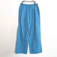 ワイドパンツ　ブルー　Sサイズ　ジーユー　ウエストゴム　ボトムス