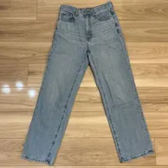 GU ライトブルー ハイライズストレートジーンズ デニム ハイウエスト