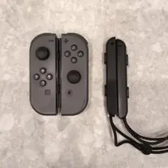 【純正品】Nintendo Switch Joy-Con グレー　ストラップ付き