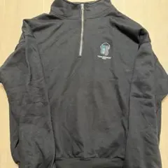 黒 ハーフジップ トレーナー