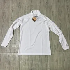 adidas ネックモック長袖シャツ ホワイト　テーラーメイド　M/M