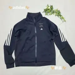 #新品✨美品✨adidas のジャージ ジャケット ネイビー【レディースＭ】