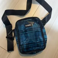 X-GIRL チェック柄 ショルダーバッグ